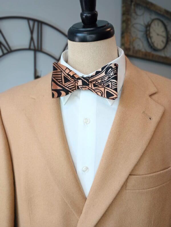 Gold Hawaiian Tribal Bow Tie