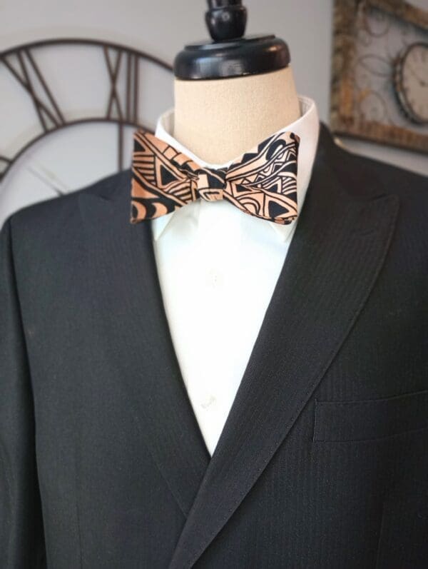 Gold Hawaiian Tribal Bow Tie